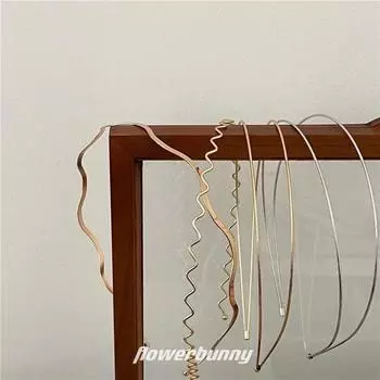 Simple Gold Ripple Metal Hairbands Elegant Wave Headbands Fashion Women Crown Head Hoop Hair Styling Accessories Headwear
