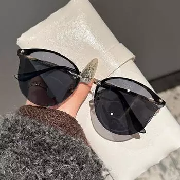 Simple Half-Frame Uv-Proof Sunglasses Of The Same Style, Travel Photo Sunglasses, Casual Fishing Driving Glasses
