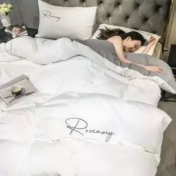 Simple High Quality Embroidered Duvet Cover Washed Duvet Cover Soft Duvet Cover 150x200 No Pillowcase 150x200cm only 1 Pcs