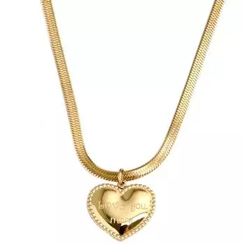 Simple Hip Hop Y2K Personality Girls Sweater Chain Love Heart Choker Women Necklace Stainless Steel B