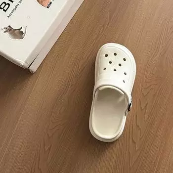 Simple hole shoes new beach non-slip deodorant bag head slippers women s summer wear 36-37