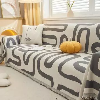 Simple Ins Four Seasons Универсальный всеобъемлющий чехол для дивана Нескользящий антицарапающий диванная подушка Легкий роскошный высококачественный чехол для дивана Полотенце 180*130cm