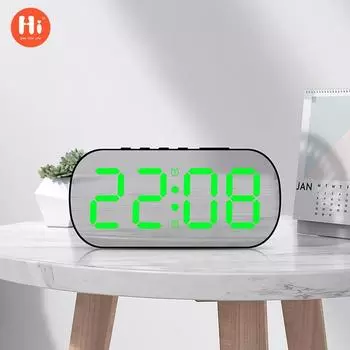 Simple ins wind LED digital display electronic clock digital desktop small alarm clock student children mirror alarm clock