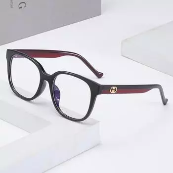 Simple Large Frame Sunglasses Anti-Blue Light Glasses Plain And Thin Trendy Sunglasses