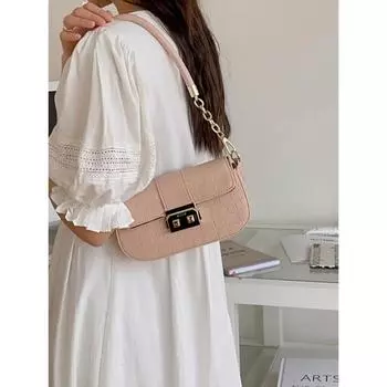 Простые кожаные женские сумки через плечо Модные маленькие квадратные сумки с клапаном под мышкой Универсальные сумки кроссбоди Женские ручные сумки