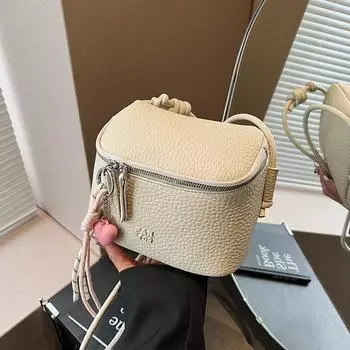 Simple messenger box bag women s summer new high-end niche lychee pattern fashion shoulder bag