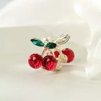 Simple Mini Small Hair Claws Diamond Crystal Korean Style Headwear Rhinestone Hairpin Female Hair Accessories Cherry Hair Claw