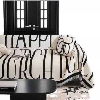 Простой, современный и интересный диван-полотенце с буквами из шенилла, всеобъемлющее пылезащитное покрытие для гостиной, одеяло 180*130cm