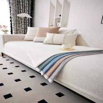 Simple Modern Sofa Cushion Four Seasons Universal Non-slip Ins Sofa Cover Cloth Towel Sofa Cover Cushion 70x70cm