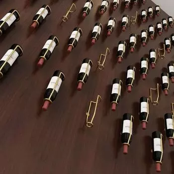 Simple Modern Wine Rack Wall-Mounted Wine Support Shelf Stand Wine Display Holder Wine Bottle L золотой