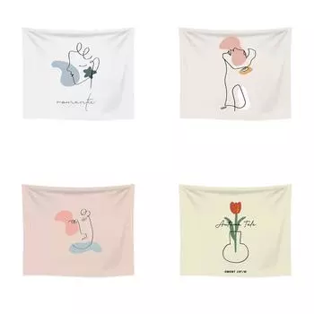 Simple Morandi Color Pattern Tapestry Home Wall Decoration Tapestry Bedroom Living Room Tapestry 100x75cm