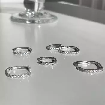 Simple niche square earrings women s exquisite fashion super flash zircon earrings, advanced sense cold wind spring earrings new 925 silver needle