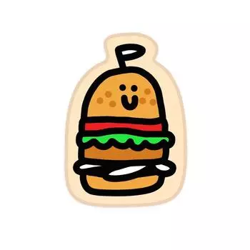 Simple Notebook Cute Household Girl Mouse Pad [Food Mouse Pad] Hamburger