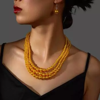 Простое жемчужное ожерелье, легкий роскошный дизайн, набор аксессуаров для свитера и шеи, универсальная ниша красный