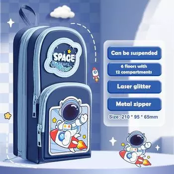 Simple Pencil Bags Large Capacity Pencil Case Student Stationery Organizer Schoolbag Shape Zipper Pencil Pouch Gifts