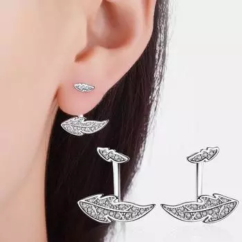 Simple Pepsi Asymmetric Earrings Zirconia Earrings Women Fashion Party Jewelry Sparkling Accessories Daily Wear Gift for Girlfriends