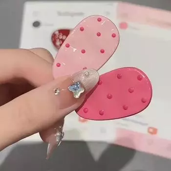 Simple polka dot small water droplet duckbill clip versatile bangs edge clip cute hair clip for women