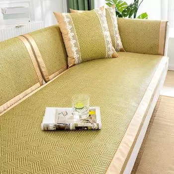 Простой коврик из ротанга, подушка для дивана, летний, летний, нескользящий чехол для дивана, крутой дышащий прямой чехол для дивана для гостиной, полотенце 60*60cm