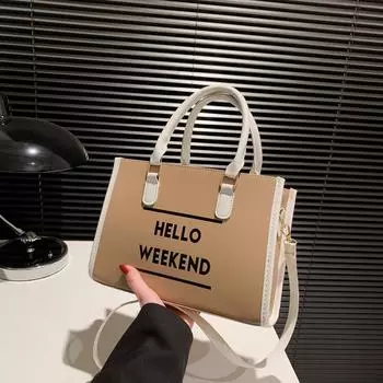 Simple retro fashion canvas shoulder tote bag women s 2024 new fashion casual lightweight large capacity, portable белый