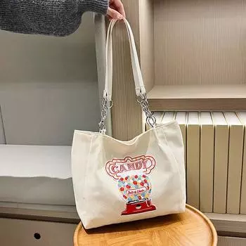 Простая сумка через плечо, модная сумка для студентов колледжа, женская сумка-тоут, весна 2024, новая корейская сумка большой вместимости для женщин красный