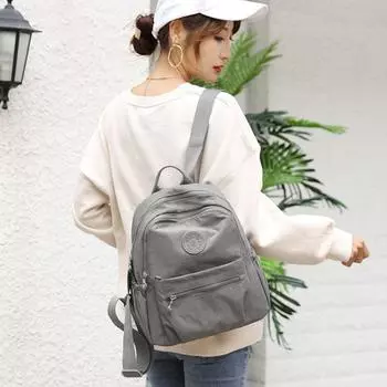 Simple Shoulder Bag Washable Rucksack Large Capacity Women Bag Women Man фиолетовый