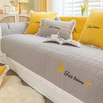Simple Sofa Cushion Cotton Fabric Universal All-season Cotton Non-slip Cushion Cover Modern Leather Sofa Cover 70*70cm