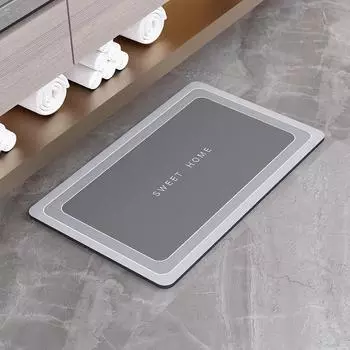 Простой мягкий коврик для ванной комнаты с диатомовой грязью, впитывающий коврик для ванной комнаты, коврик для унитаза, ножки для унитаза 60 * 90cm