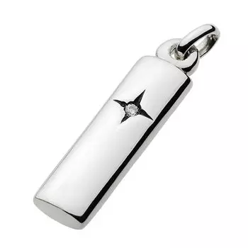 Simple Star Plate Pendant Zirconia fp0343 [Figmart] [Silver Accessory]