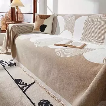 Simple Striped Sofa Blanket, Multifunctional Sofa Cover, Pet Friendly, Washable, Dustproof Furniture Protector, All Seasons 180x130cm