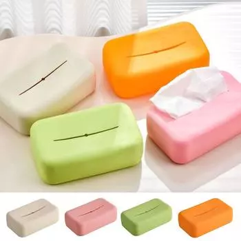 Simple Style Desktop Napkin Holder Waterproof Paper Storage Box Silicone Tissue Box for Home розовый