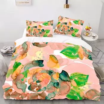 Simple Style - Digital Printed Duvet Kit - Polyester - Bedroom Decor -1 Bed cover +2 Pillowcase (no pillow core) 173x229cm