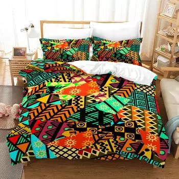 Simple Style - Комплект пододеяльников с цифровой печатью - Полиэстер - Декор спальни - 1 покрывало + 2 наволочки (нет подушки) 173x229cm