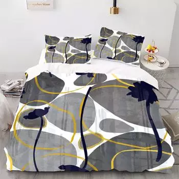 Simple Style - Комплект пододеяльников с цифровой печатью - Полиэстер - Декор спальни - 1 покрывало + 2 наволочки (нет подушки) 173x229cm