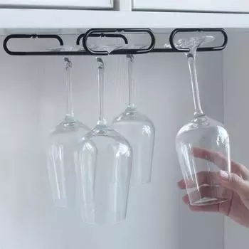 Simple style Upside Down Stemware Home Holders Red Wine Glass Goblets Hanger Racks Steel Shelving Organizer