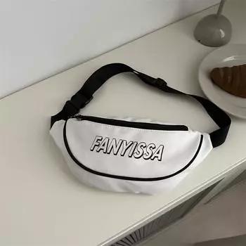 Simple summer new simple casual messenger bag women s fashion shoulder bag 2024 breast bag large capacity sports fanny pack белый