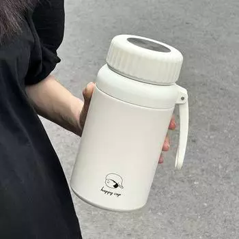 Simple Thermos Cup Stainless Steel Student Water Cup New Portable Large Capacity High Appearance Level Cup Sports Kettle 1000ml