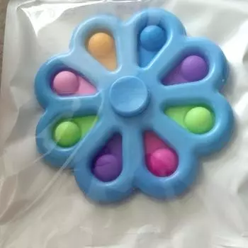 Простая игрушка Сенсорная игрушка Игрушка-толкатель Игрушка-ямочка Игрушка-пузырь Рельеф Спиннер Игрушка для раннего образования 5 Pop Spinner розовый