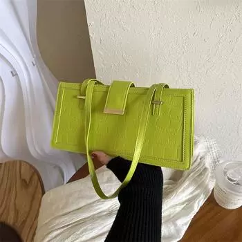 Simple underarm bag women s 2024 autumn new simple trend small square bag simple fashion shoulder bag messenger bag чёрный