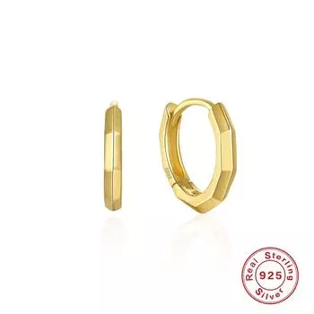 Simple Wind S925 Sterling Silver Faceted Bamboo Joint Smooth Surface Dense Nail Devil S Eye Earring Ear Buckle 925 Silver