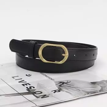Simple Womens Spring Belt With Alloy Buckle For Everyday Jeans Skirts And Black