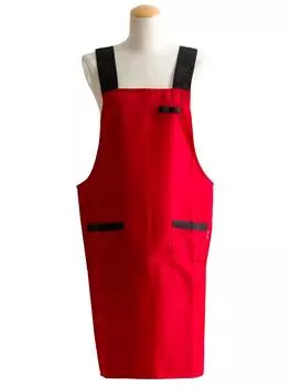 simple work apron H shape (Mitake) Water-repellent 2-color [Red L]