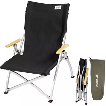Simpleme Outdoor High Back Low Chair Ультралегкий складной алюминиевый стул для кемпинга с высокой спинкой Компактный портативный Грузоподъемность 120 кг Высота сидения 31 см
