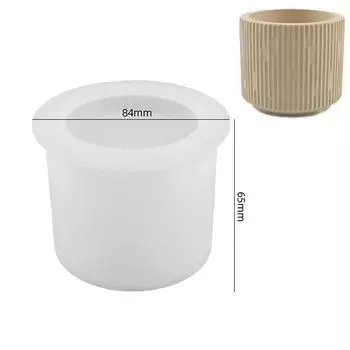 Simplicity Candle Jar силиконовая форма DIY круглая полосатая суккулентная коробка для хранения цветов гипсовые формы из эпоксидной смолы домашний декор подарок