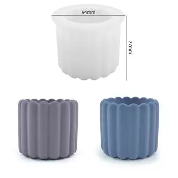 Simplicity Candle Jar силиконовая форма DIY Stripe Storage Box Succulent Flower Pot гипсовая эпоксидная смола ремесленные формы домашний декор подарок
