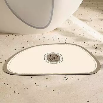 Simplicity Floor Bath Mat Absorbent Bathroom Carpet Bathtub Side Foot Mats Anti-Slip Quick Dry Toilet Rug Doormat Shower Pad 40cmx60cm