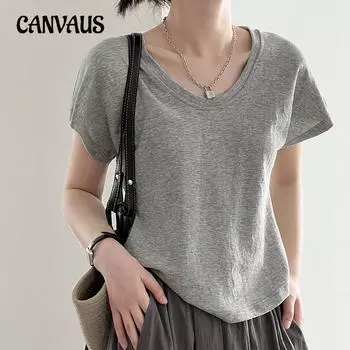 Женская футболка с короткими рукавами и круглым вырезом «Простота», женские летние топы с тонкими широкими манжетами One Size белый