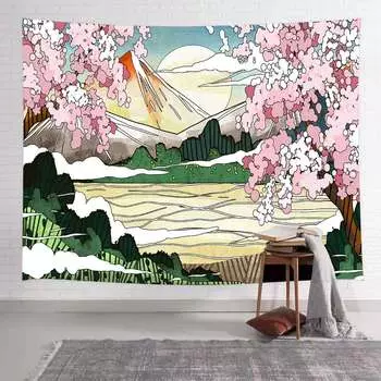 Simsant триповый психоделический гобелен с совой Зачарованный лесной замок художественный настенный гобелен для гостиной домашний декор 100X75CM