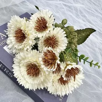 Simulated Bellium Plant Minutum L Wedding Hotel Restaurant Desktop Decoration White