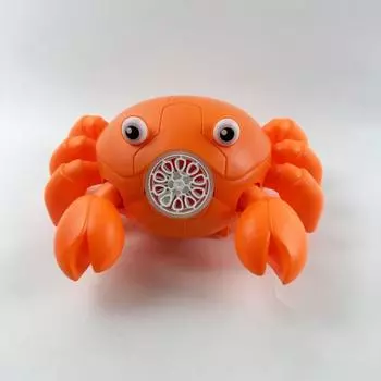 Simulated Crab Bubble Machine with Lights and Music, Rechargeable Crawling Obstacle Avoidance, Automatic Bubble Blowing Toy, No Bubble Water Included 8813