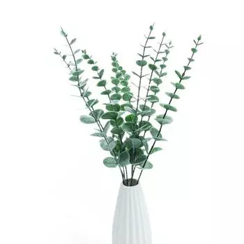 Simulated Eucalyptus Leaf Single Artificial Flower Home Decoration Fake Flower Green Plant Flower Arrangement Indoor Dried Flower Props